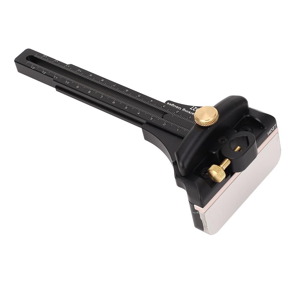 Woodworking Marking Gauge Metric Imperial Scale Aluminum Alloy Multifunctional Wood Scribe Tool