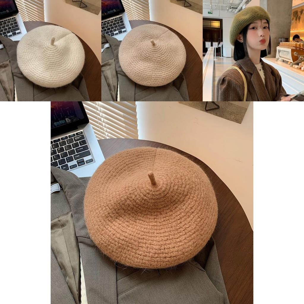Comfortable Warm Beret For Women Fashionable Cotton Hat In Black Blue More And