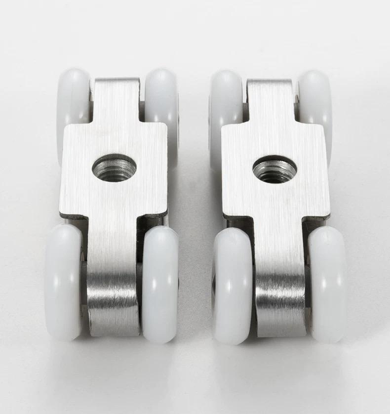 Modern Design Iron Sliding Roller Fittings Glass Door Wheel Ruedas for Bathroom Living Room Hotel and Home Office