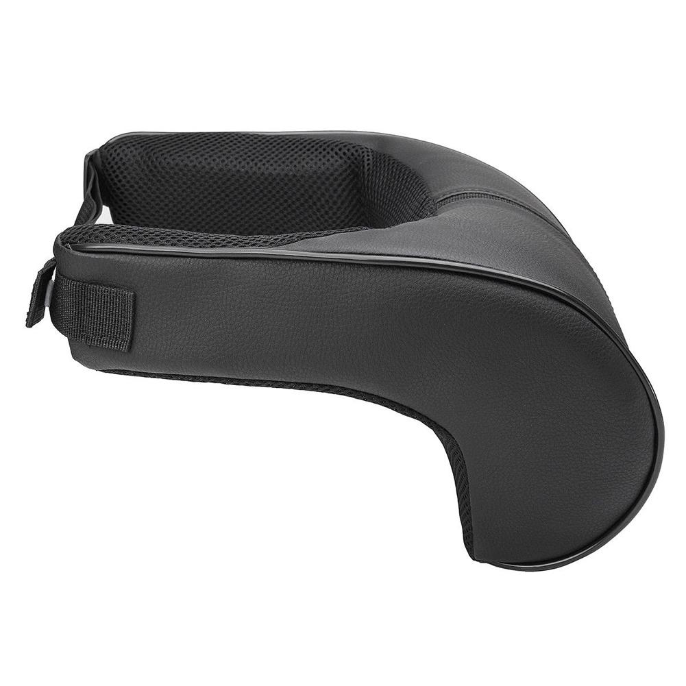 SEAMETAL Car Neck Pillow Memory Foam Pillow 1PC PU Leather Car Auto Seat Neck Rest