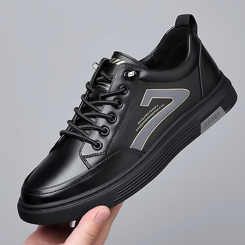 Neue Herrenschuhe Sneaker Hohe Qualität Low Top Leder Freizeitschuhe Nähstil Flats Weiße Farbe Sportlich Atmungsaktiv Rutschfest Schuhe