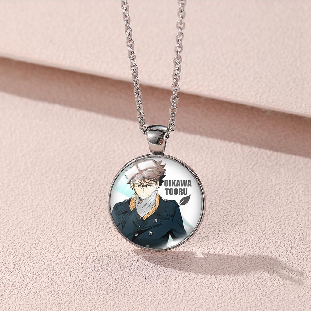 Quality Premium Hinata Shoyo Anime Necklace With Gemstone Style For Trendy Fashion Lovers