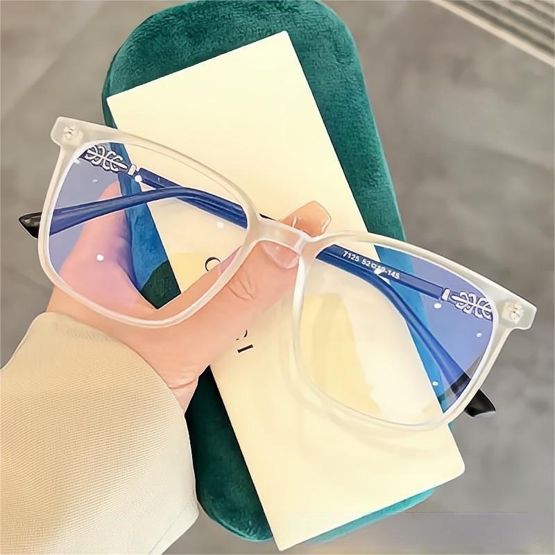 

Модные простые очки с защитой от синего луча в большой оправе, мужские ультралегкие очки в оправе, женские однотонные очки для похудения при близорукости, оправа