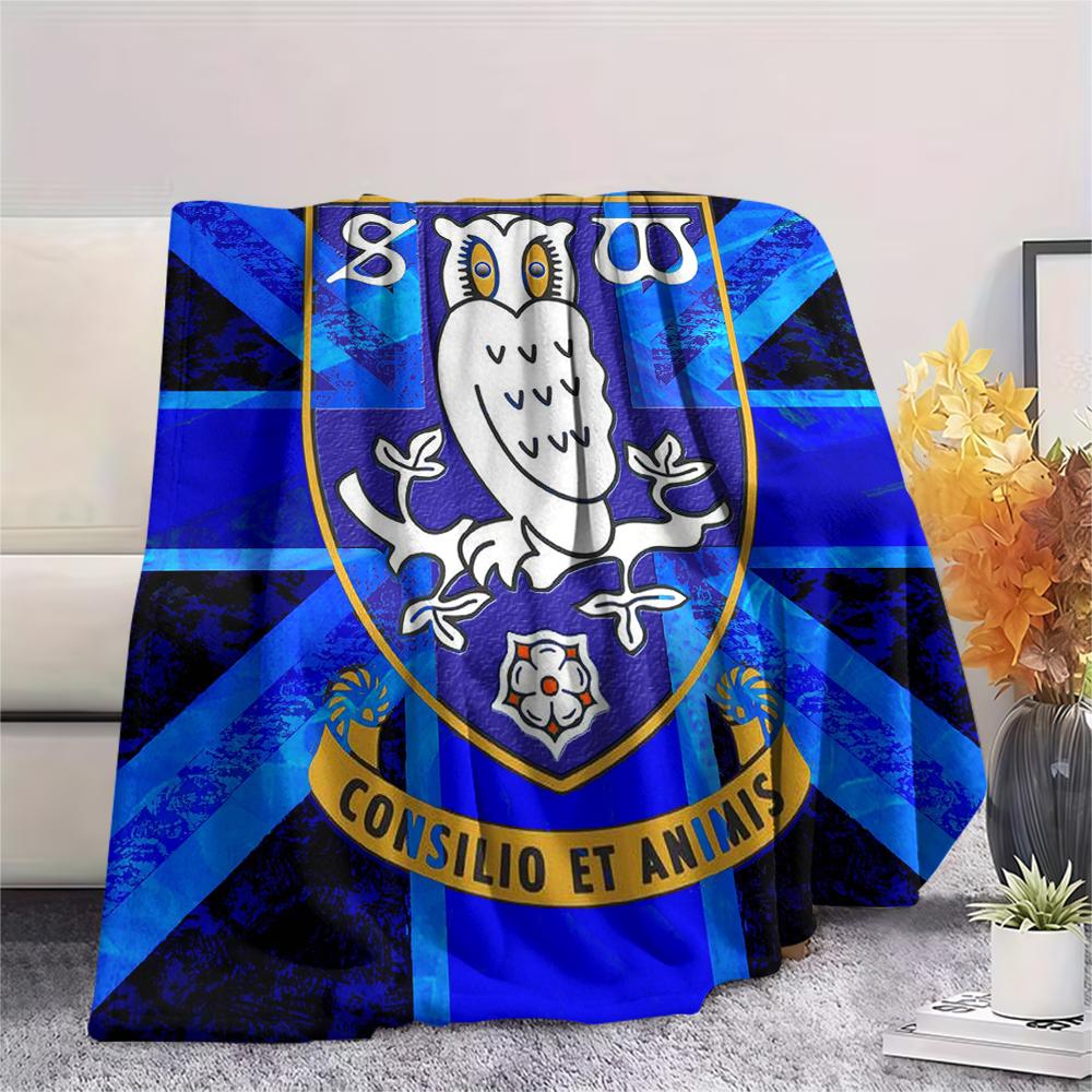 Coperta in Flanella con Motivo Sheffield Wednesday FC, Alta qualità Confortevole per Tutte le Stagioni, Arredamento per la Casa, Calore e Comfort, Perfetta per Regali.