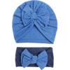 Summer New Baby Jacquard Hat Headband Set, Bow Headband Combination, Girl Cute Hat