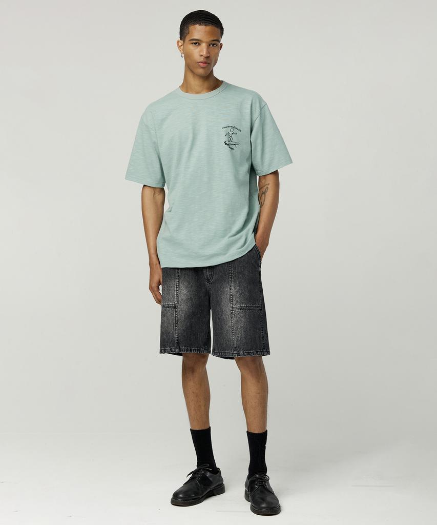 MAGOODGAN Swagber 3586 Slub Surfer Semi-Overfit Khaki Short Sleeve Tee