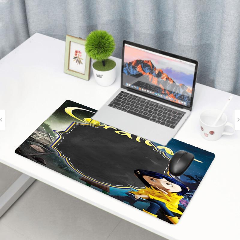 Coraline Print Mouse Pad, Anti‑Slip Desktop keyboard Mat, for PC Laptop Gaming Working Daily Use, Cool Festival Surprise Gift