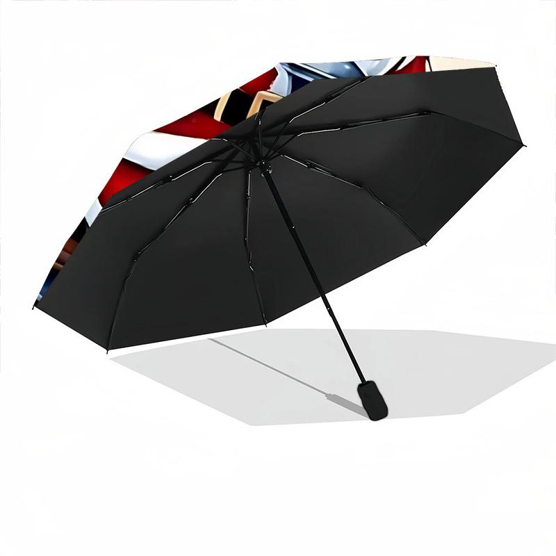 1 Stück Weihnachtsmann Automatisches Öffnungs-/Schließschirm - Tragbarer faltbarer Regenschirm mit 8-Speichen-Stabilität, Modefans yy251017163
