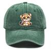Leopard Print Snapback Sun Hat, Animal Mesh Hat Simple Adjustable Buckle Inelastic Retro Adjustable Baseball Cap