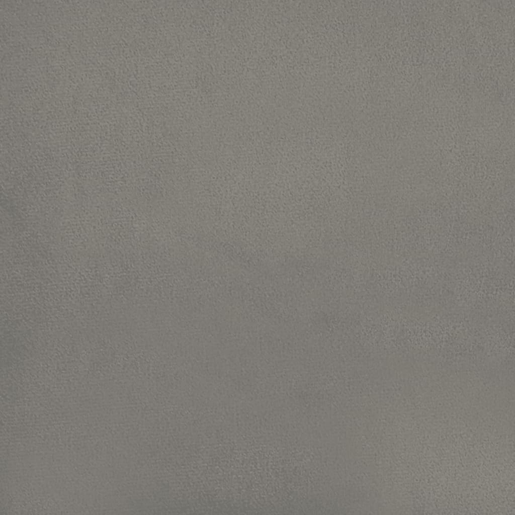 Bed Frame without Mattress Light Grey 120 x 190 cm Velvet
