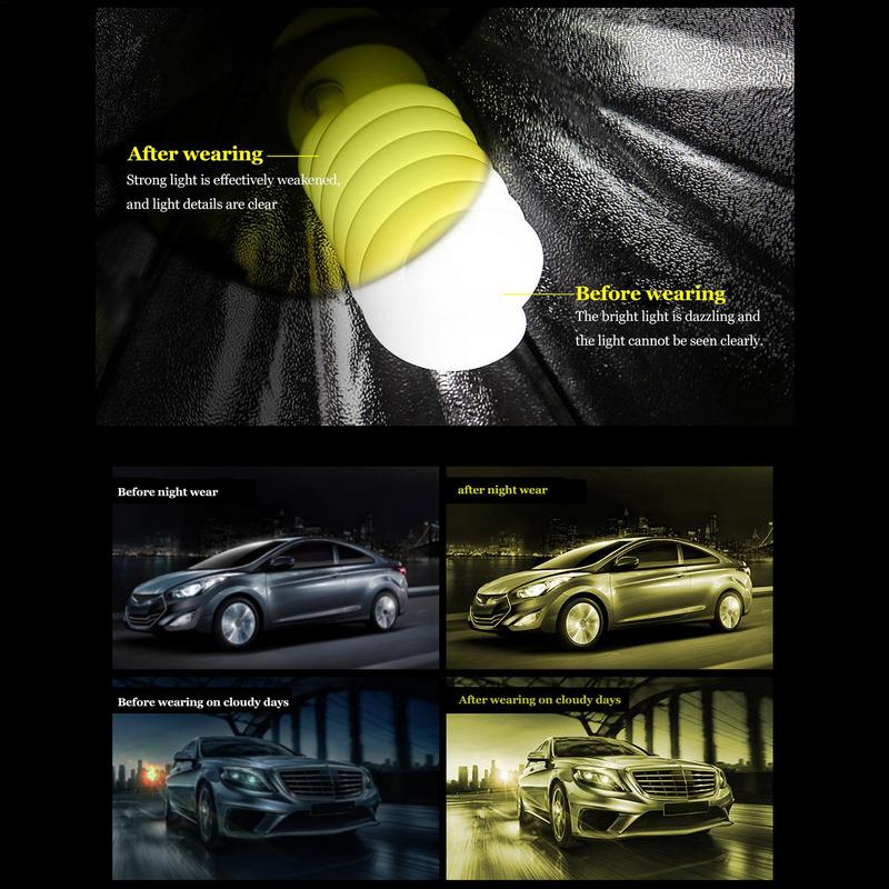 Gafas de Ciclismo Polarizadas de Visión Nocturna Antideslumbrantes Gafas Deportivas con Estuche de Almacenamiento para Equipo de Ciclismo