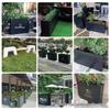 Mobile Rectangular Metal Partition Planter