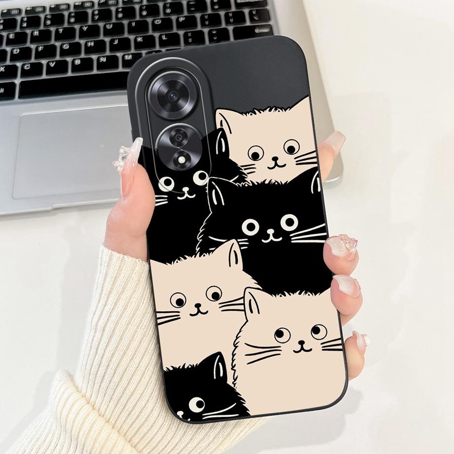 For Oppo A60 4G 5G CPH2631 Case Soft Silicone Back Cases Panda Marble Draagon Cat Astronaut Phone Cover For Oppo A80 5G CPH2639