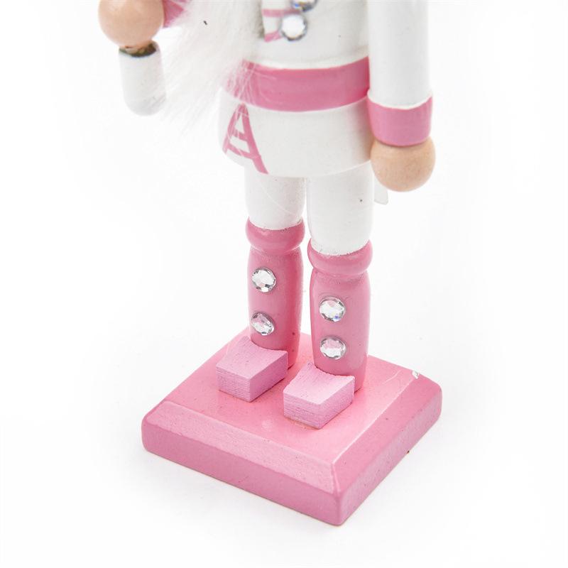 12 cm Nussknacker Miniaturen Rosa Serie Nussknacker Puppen Ornamente Desktop Dekoration Cartoons Walnüsse Soldaten Band Puppen