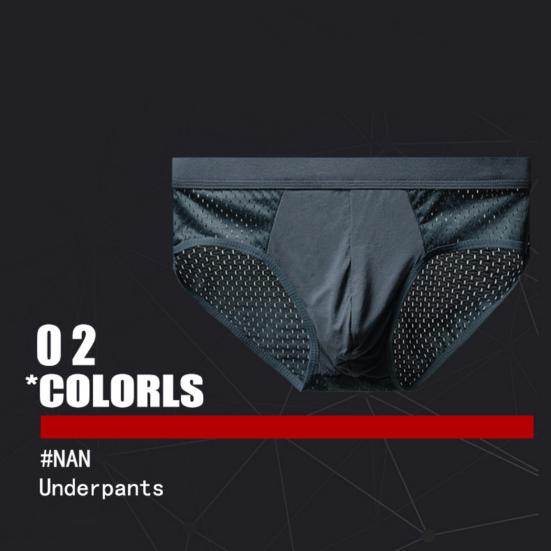 Men Briefs Mesh Stretchy Plus Size Hollow Out Tummy Tightening Underpants for Home