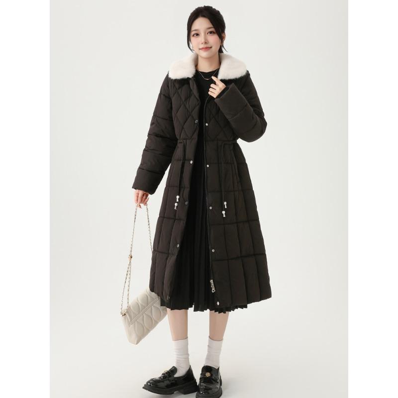 Detachable Sleeves Two-wear Down Cotton Coat Women's Mid-length Over-the-knee Winter New Thickened Waist Vest Cotton Coat Jacket
