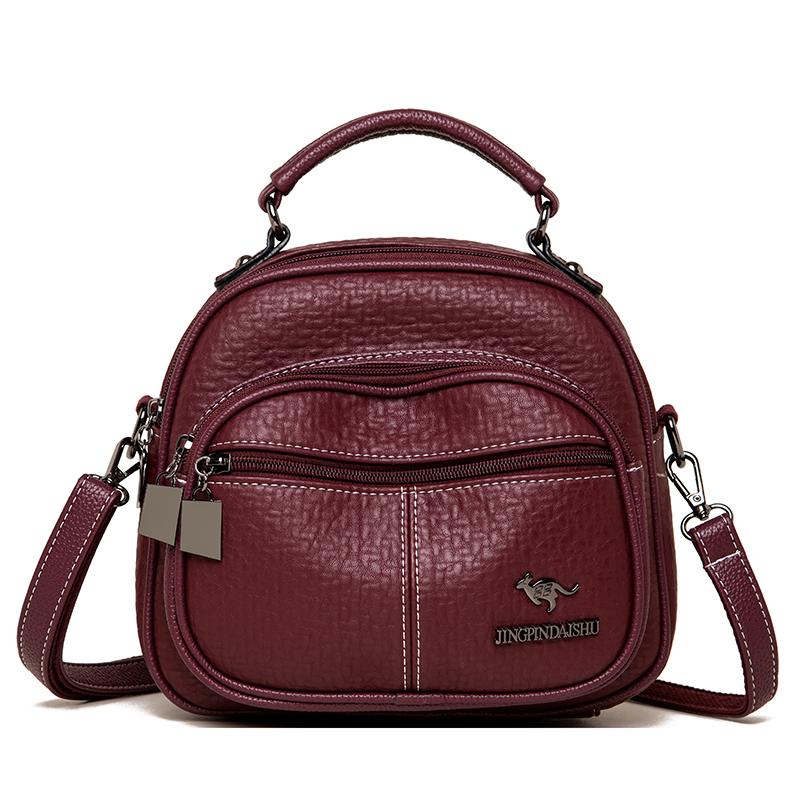 

Многофункциональные роскошные брендовые женские сумки через плечо, новая однотонная сумка из искусственной кожи через плечо, модный дизайнерский женский небольшой рюкзак