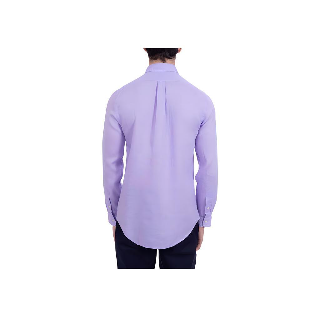 Polo Ralph Lauren Solid Color Button Slim Fit Long Sleeve Shirt Men shirts Light-Purple 710968915-010