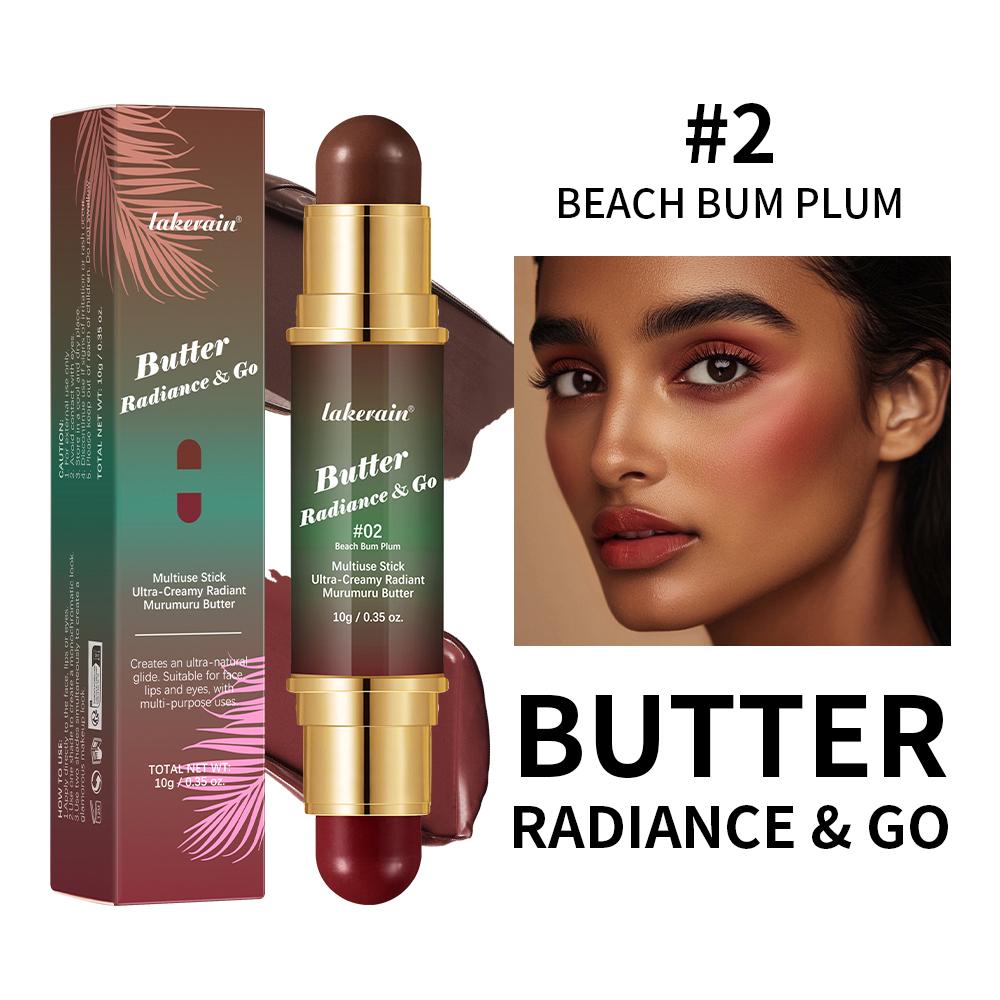 Многофункциональный стик Butter Glow & Go для щек, контуров, глаз, губ, двухсторонний стик бронзер-румяна, румяна матовые, легкие, глянцевые, бронзовые