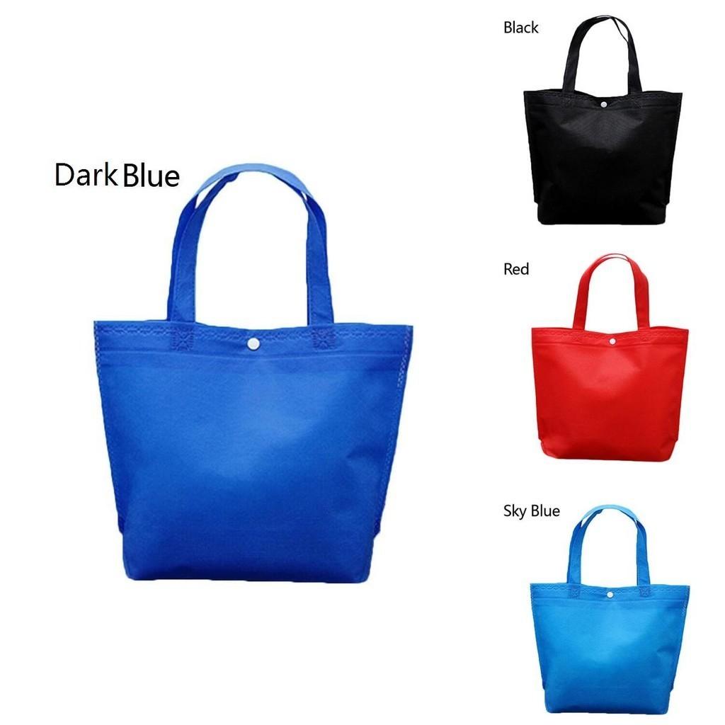 Timeless Design Foldable Button Shopping Bag Reusable Tote Pouch For Women