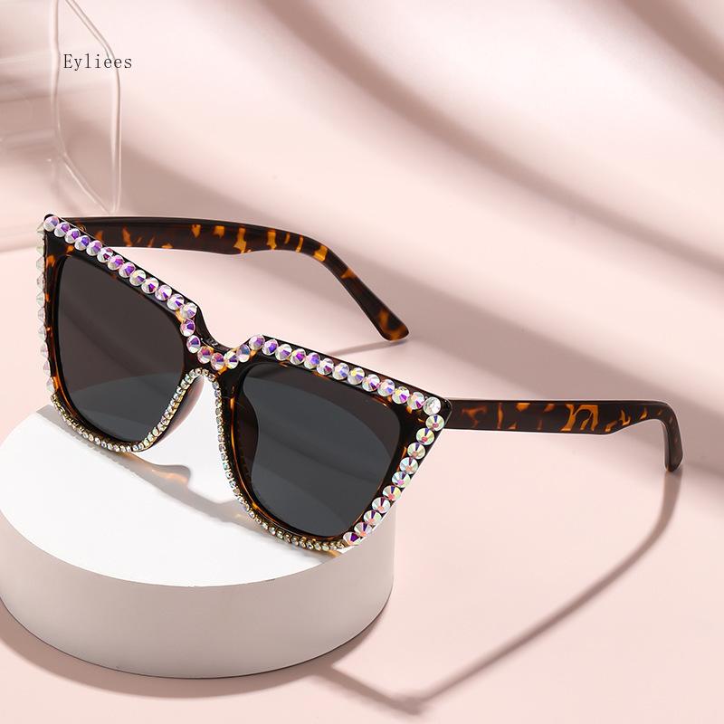 Cat Eye Luxury Sunglasses women UV400 Mens Diamond Sun Glasses Crystal Ladies Girls Sunglass Bling Shades Oculos de sol