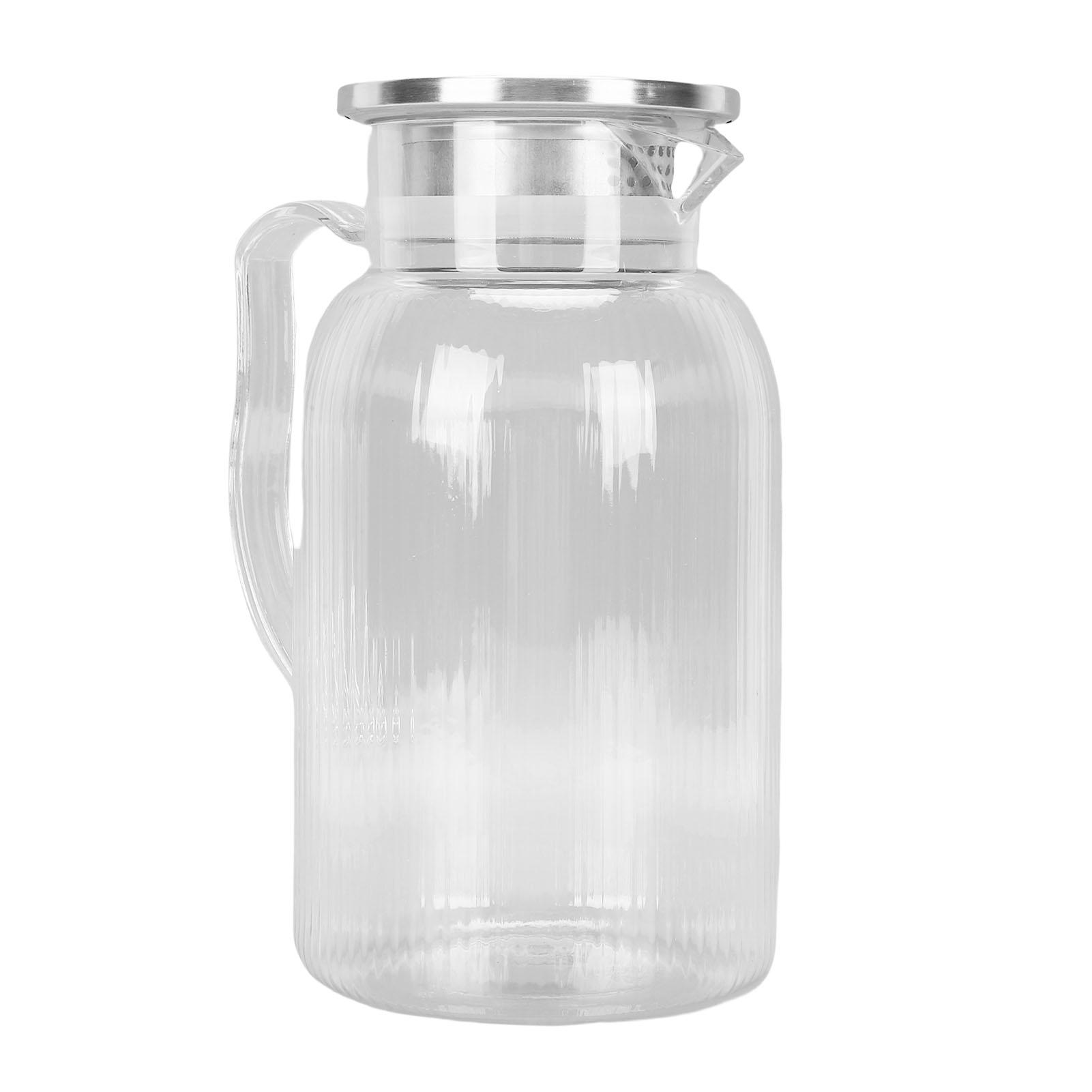 

1500ml Clear Acrylic Water Pitcher with Lid Handle Iced Tea Pitcher Drink Jug for Juice Homemade Beverage Heatproof L