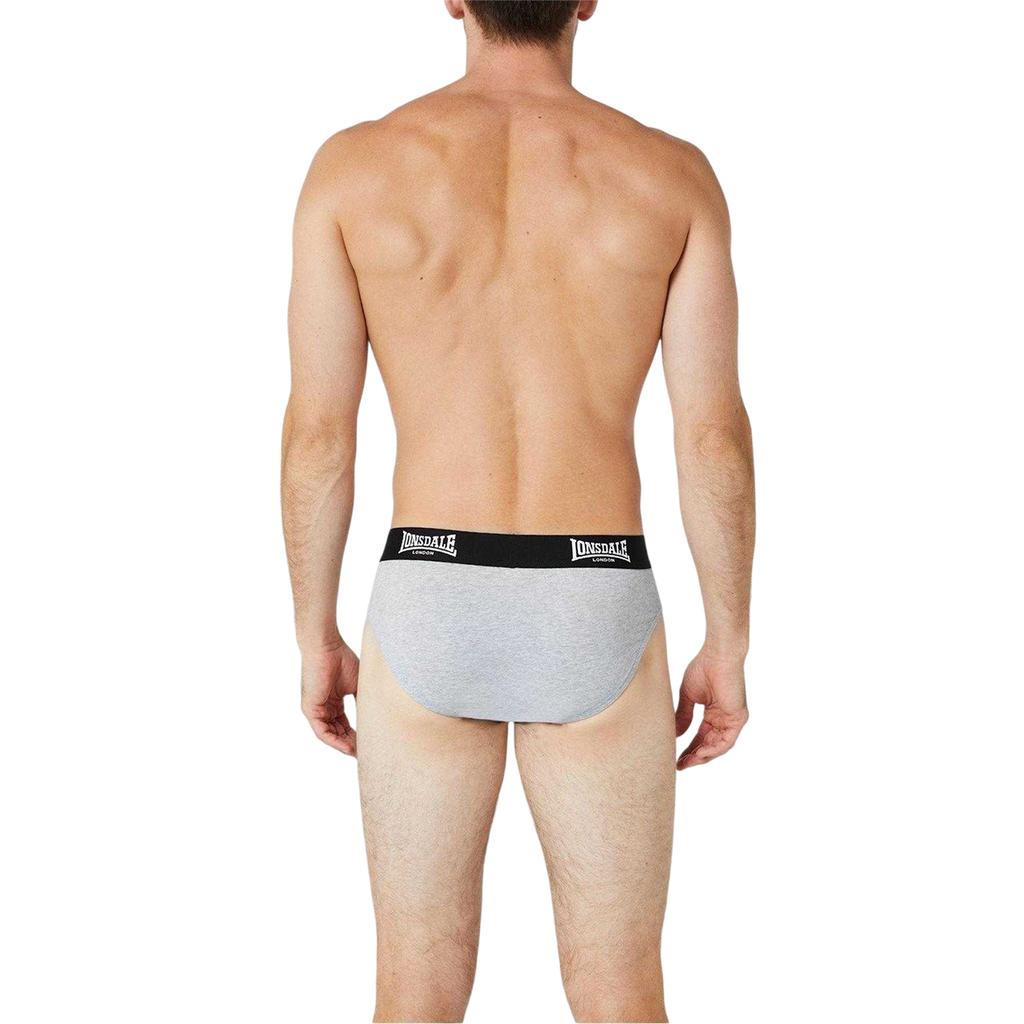 Lonsdale Mens Contrast Waistband Briefs (Pack of 2)