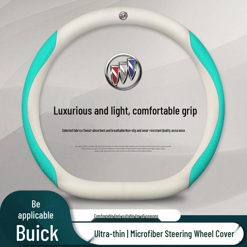 Buick Steering Wheel Cover - Genuine Leather for Envision, Regal, LaCrosse, Verano, GL6, Encore