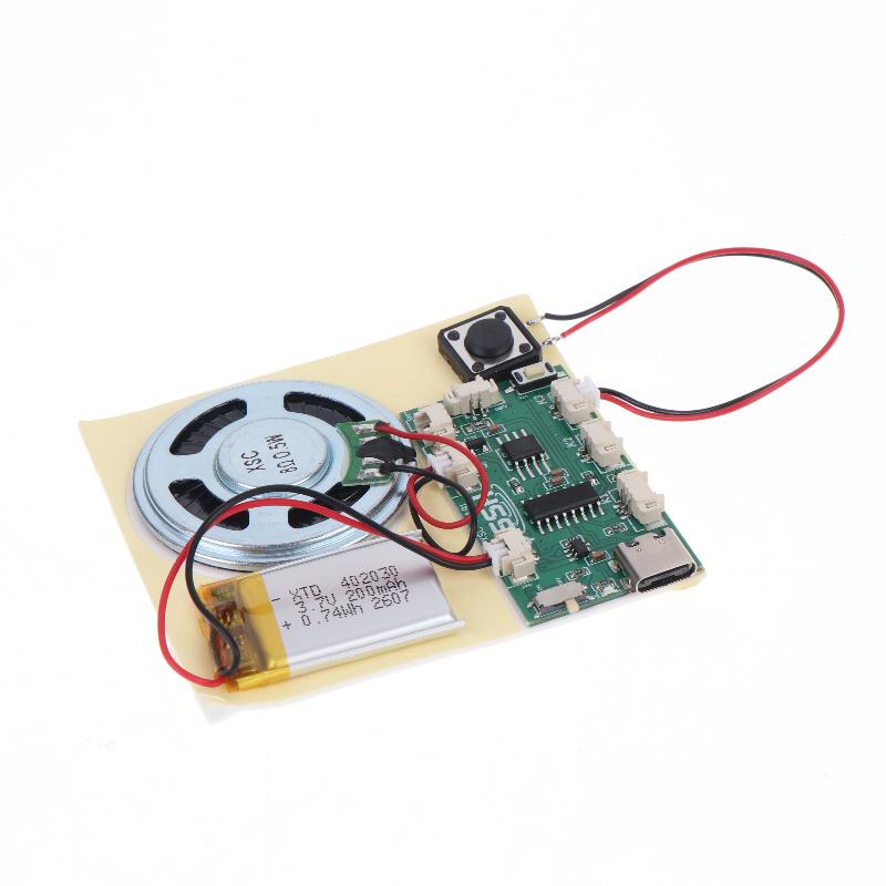 Wiederaufladbares MP3-Soundmodul Licht Magnetischer Auslöser Steuerung Mit Lautsprecher Für DIY Kühlschrankmagnet Musikdose Handgemachtes Bastelset