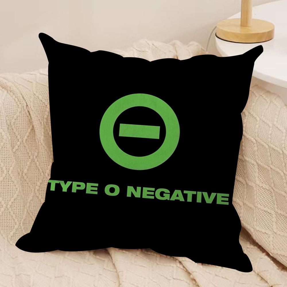 TType O Negative Cushion Cover Soft Plush Fabric DoubleSided Printed Cushion Covers for All Seasons Home Decor