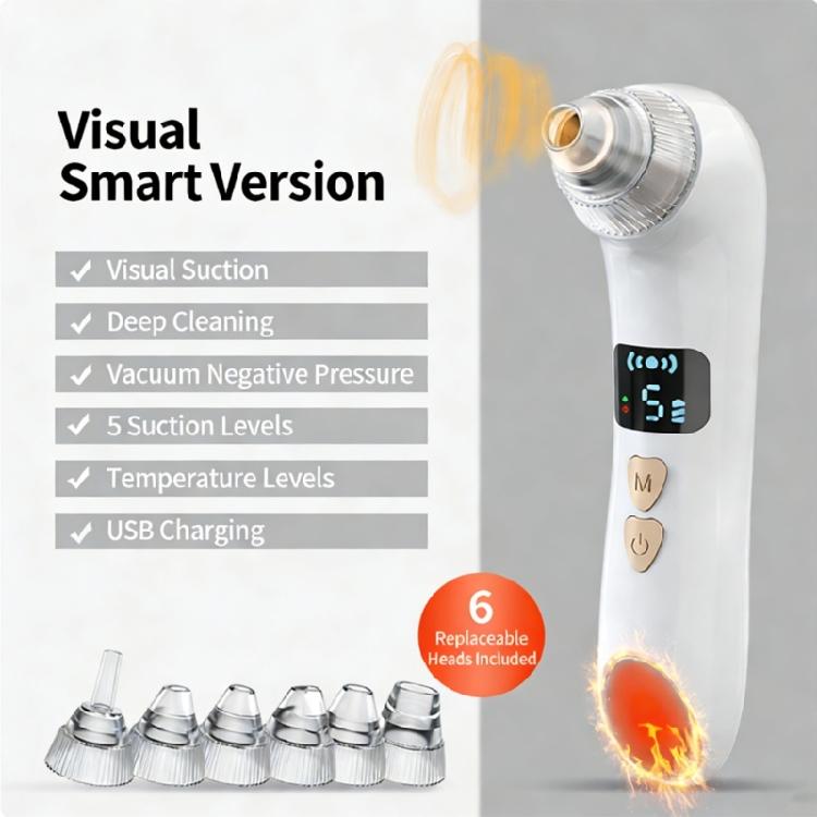 Professional Blackhead Suction Remover Tool With Visible Cleaning Process And Safe ABS Construction