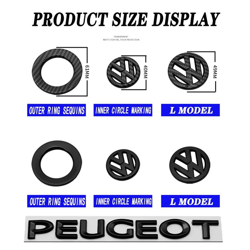 Car Carbon fiber pattern Logo Steering Wheel Decoration Sticker For VW GTI Polo Golf MK6 MK7 Passat Tiguan CC T-ROC/Car keychain Oz5