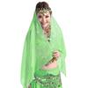 Copricapo Danza del Ventre Donna Fascia Scarf Headpiece Chiffon con Monete Costume da Ballo