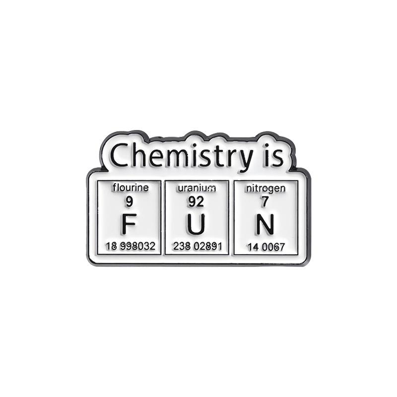 Fun Colorful And Chemistry Molecule Brooch Playful Cartoon Inspired Alloy Pin For Personal Style