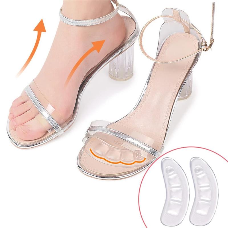 2 Pares de Almohadillas de Silicona para Zapatos de Mujer Inserciones Antideslizantes Autoadhesivas Plantillas de Gel para Metatarso y Talón para Tacones Sandalias Almohadilla Antideslizante para el Pie