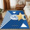 Queens Crest Football Rug for Living Room, Game Rooms, Office, Bedroom, Office Floor Mat Playful Design, fan gifts Christmas decor