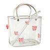 Creative Transparent Handbag Glass Cup Funny Portable Fruit Wine Glass with Straw Mini Fish Tank Bar