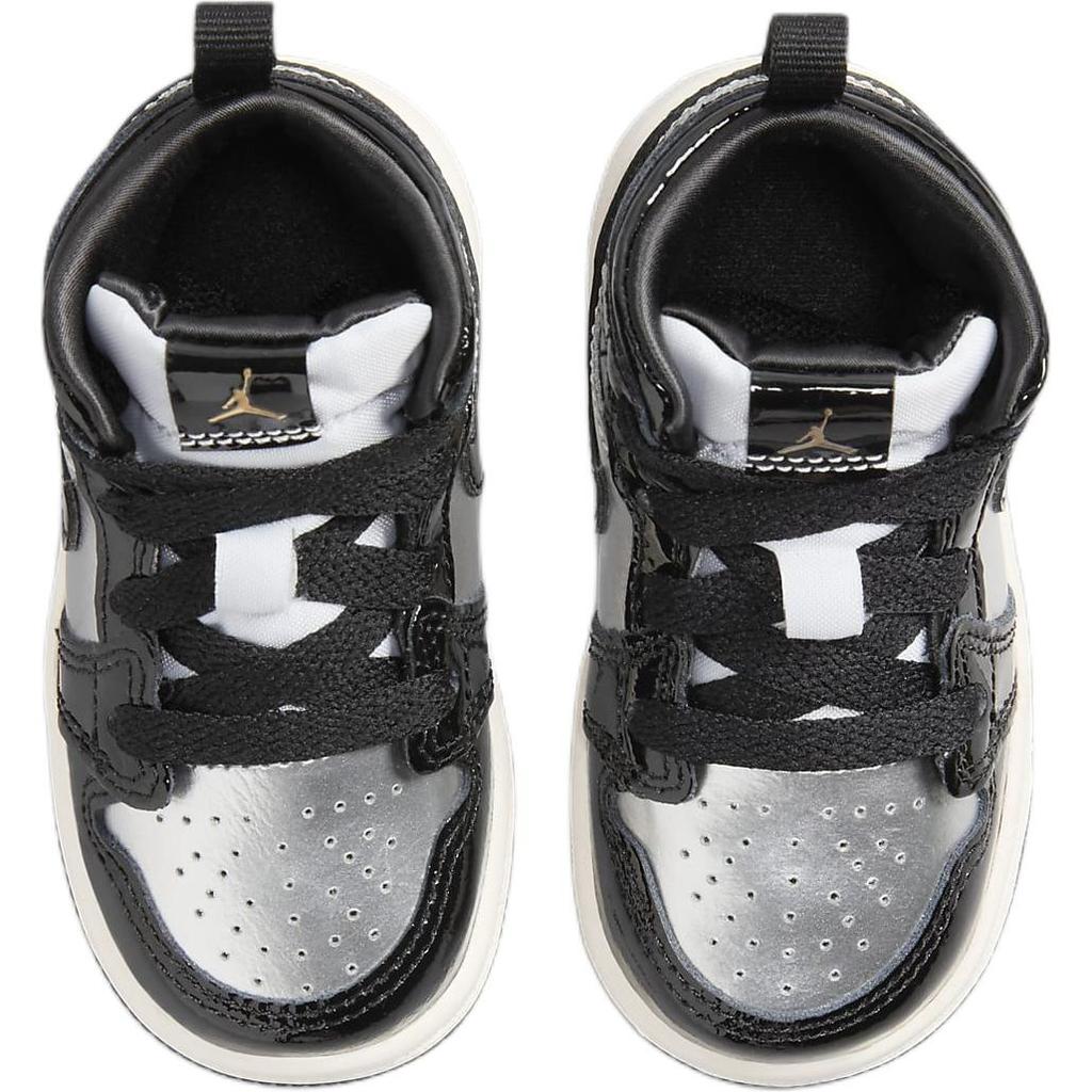 (TD) Air Jordan 1 Mid SE 'Black Metallic Silver Gold' Baby FZ3939-001