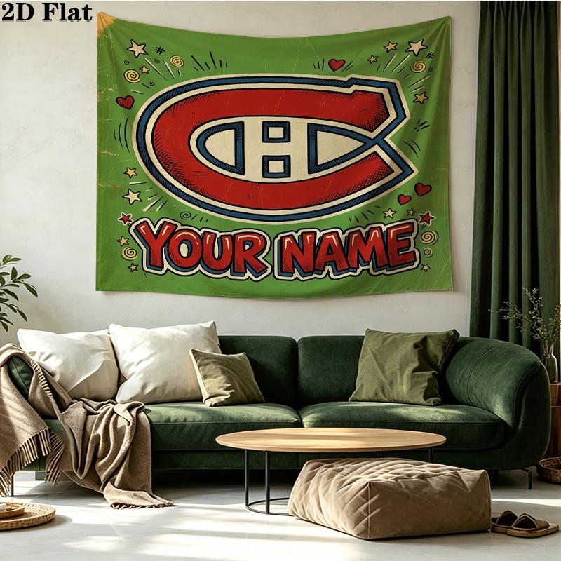 Personlig Montreal Canadiens Tryckt Väv – Väggbonad för Sovrum, Studentrum och Heminredning