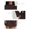 Autumn Long Sleeved Flared Sleeve Metal Buckle Temperament Slim Fit Dress Short Skirt