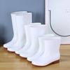 Water Shoes Medium and High Health Boots Food Factory White Rain Shoes Non-slip Water Boots Women Chef Anti