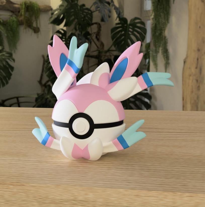 Poké Ball Pokemon Form Sphere Figures Model Statue Desktop Ornament 3d Printed Model Trendy Toy Surprise Gift Collectible