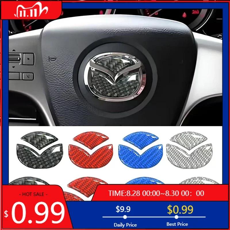 2025 Hot For Mazda Axela CX3 CX4 CX5 RX7 Atenza MX3 MX5 CX9 CX7 RX8 SKYACTIV Epoxy Sticker Car Steering Wheel Emblem Modified De