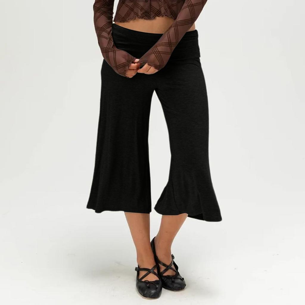 Ladies' Color Casual Pants, Fashionable And Trendy Five Quarter Shorts
