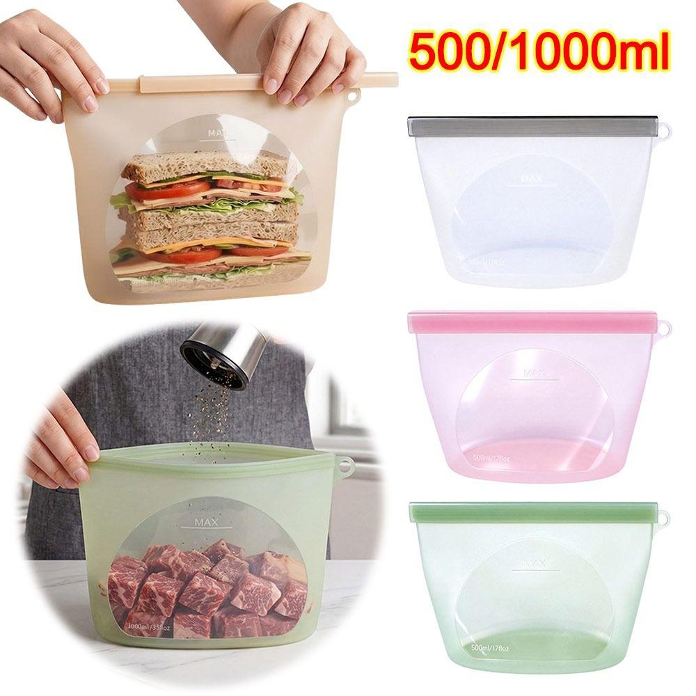 Moisture-proof Refrigerator Food Storage Bag Silicone Fruit Freezer Seal Bag for Kitchen
