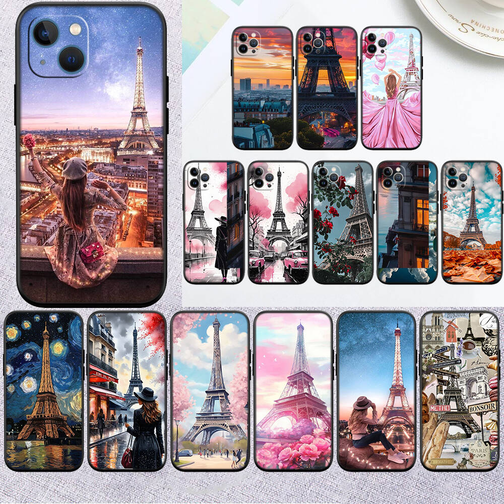 MH128 Paris Eiffel Tower Case for Samsung A06 A35 A25 A24 A15 A05S A05 M55 M35 M15 A02 A12 A13 A10 A16 A20 A30 A22 A31 A32 A33 A42 A50