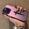 For iPhone 16 Pro Max 15 14 13 12 11 Stylish Three-Color Cross Phone Cover For iPhone XS Max X XR SE 3 2022 Matte Hard Back Case