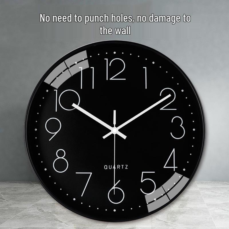 12-Inch High-End Simple Round Wall Clock for Living Room and Bedroom Decor
