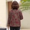 Stylish Floral Slimming Jacket for Middle-Aged Women - Spring & Autumn