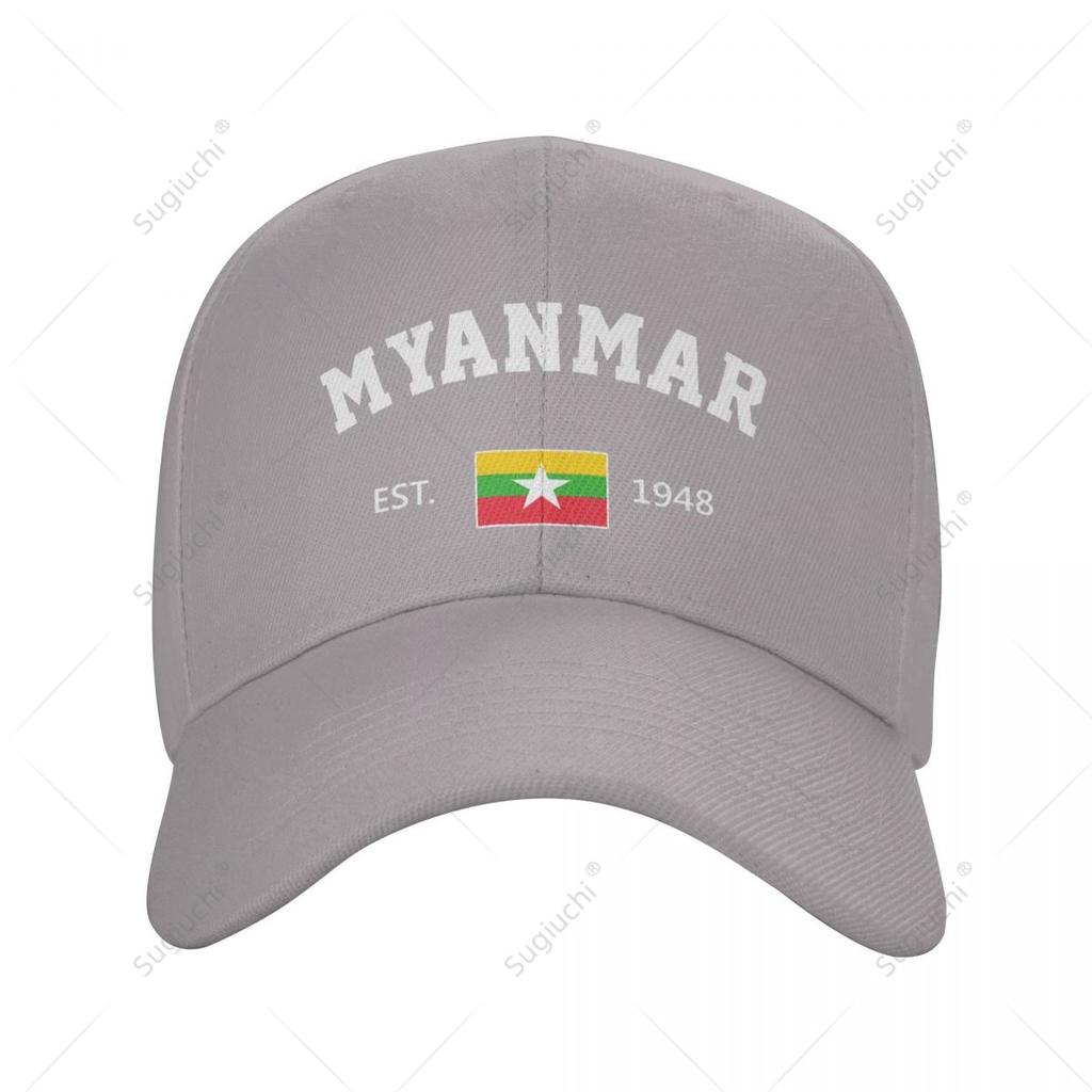 Unisex Baseball Cap Myanmar EST Independence Day Wild Sun Shade Peaked Adjustable Outdoor Caps for Unisex Women